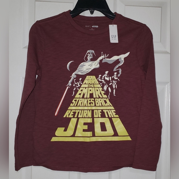 Boys GAP Graphic Long Sleeved Shirt Star Wars - Picture 1 of 4